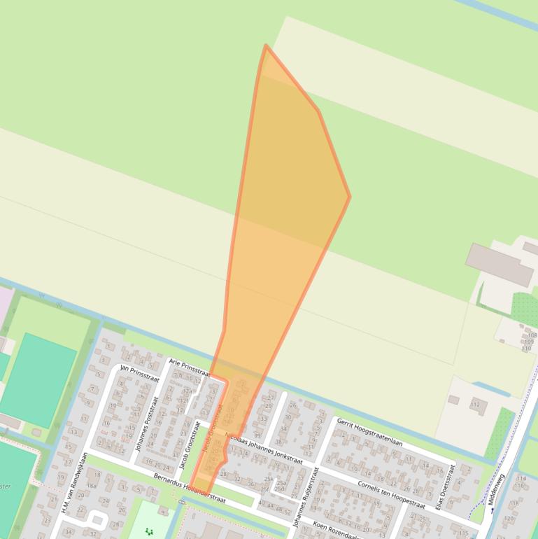 Kaart van postcodegebied 1462XH.