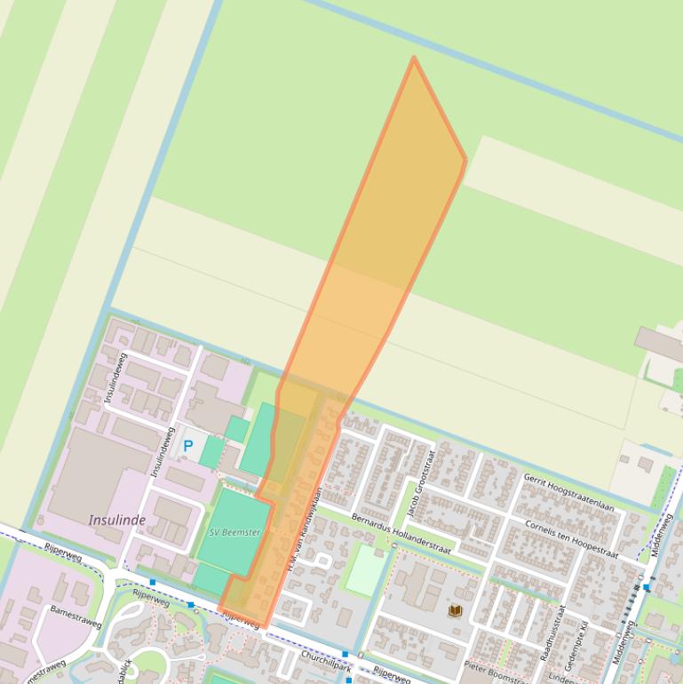 Kaart van postcodegebied 1462XR.