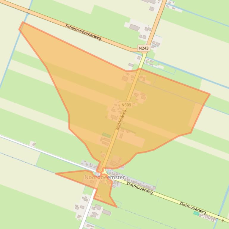 Kaart van postcodegebied 1463HC.