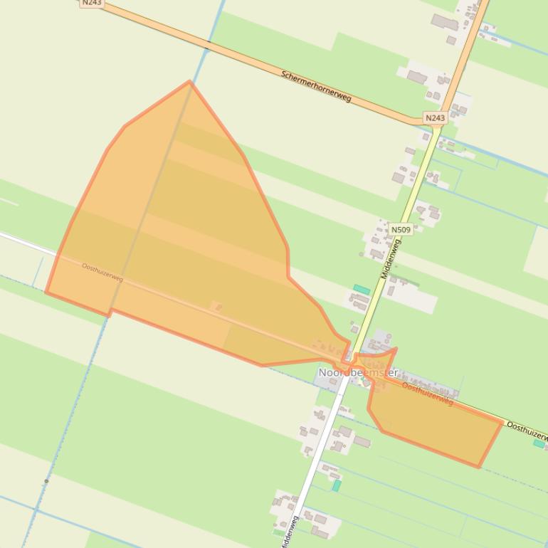 Kaart van postcodegebied 1463LM.