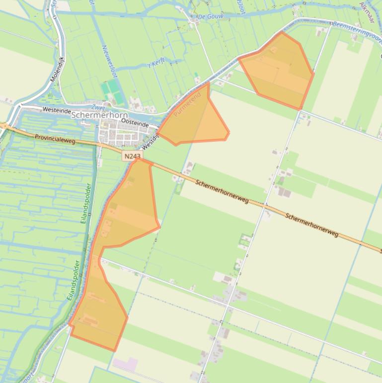 Kaart van postcodegebied 1463PA.