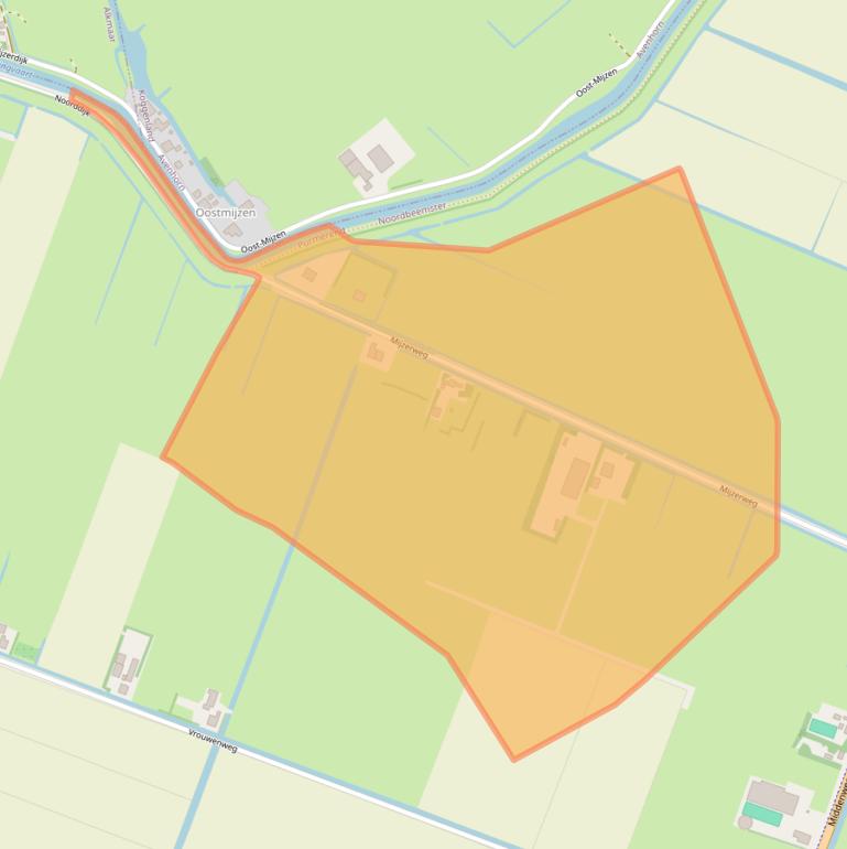 Kaart van postcodegebied 1463PG.