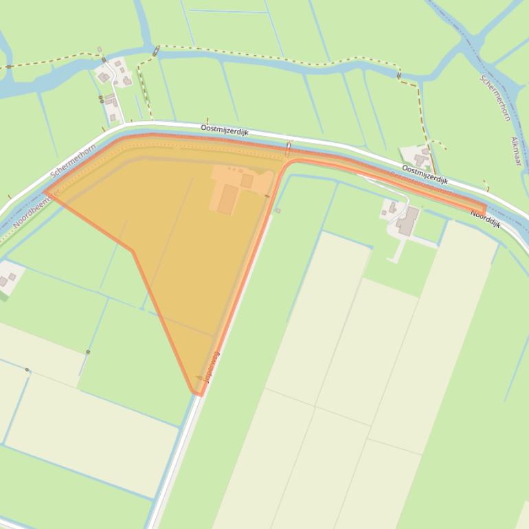 Kaart van postcodegebied 1463PH.