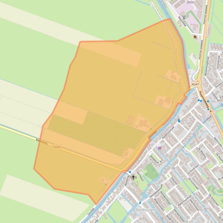 Kaart van postcodegebied 1463PP.