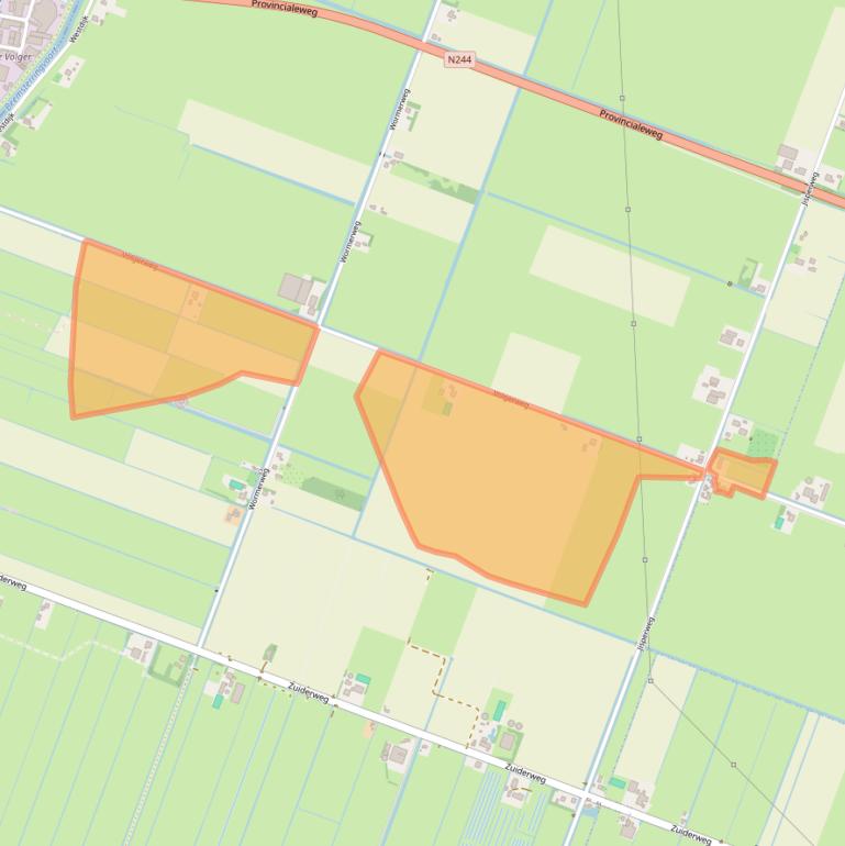 Kaart van postcodegebied 1464HN.