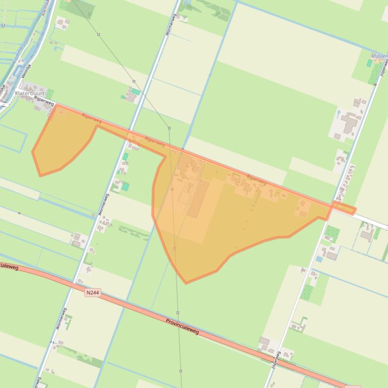 Kaart van postcodegebied 1464MB.