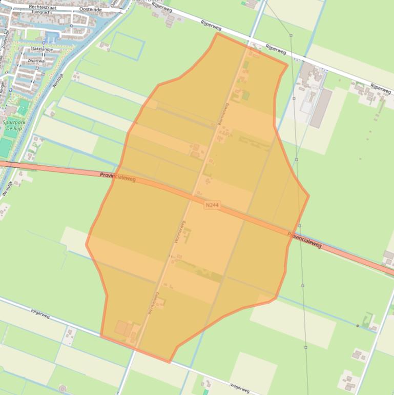 Kaart van postcodegebied 1464NB.