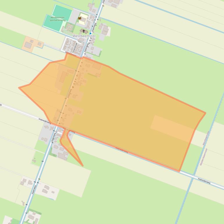 Kaart van postcodegebied 1464NH.