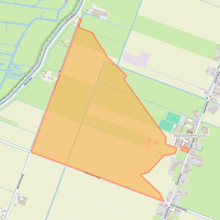 Kaart van postcodegebied 1464NM.