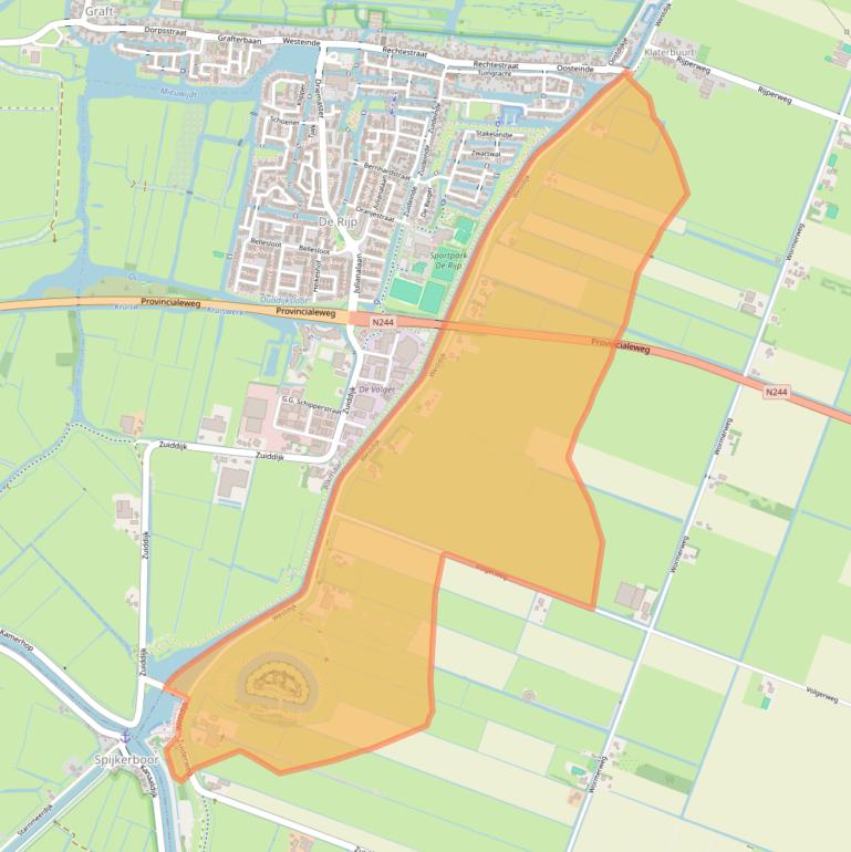 Kaart van postcodegebied 1464PC.