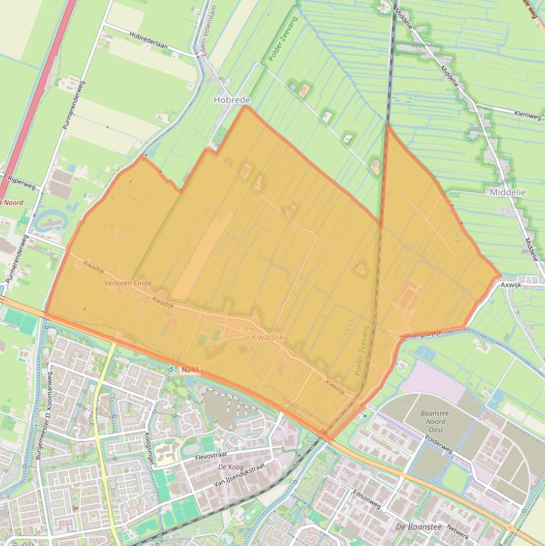 Kaart van postcodegebied 1471.