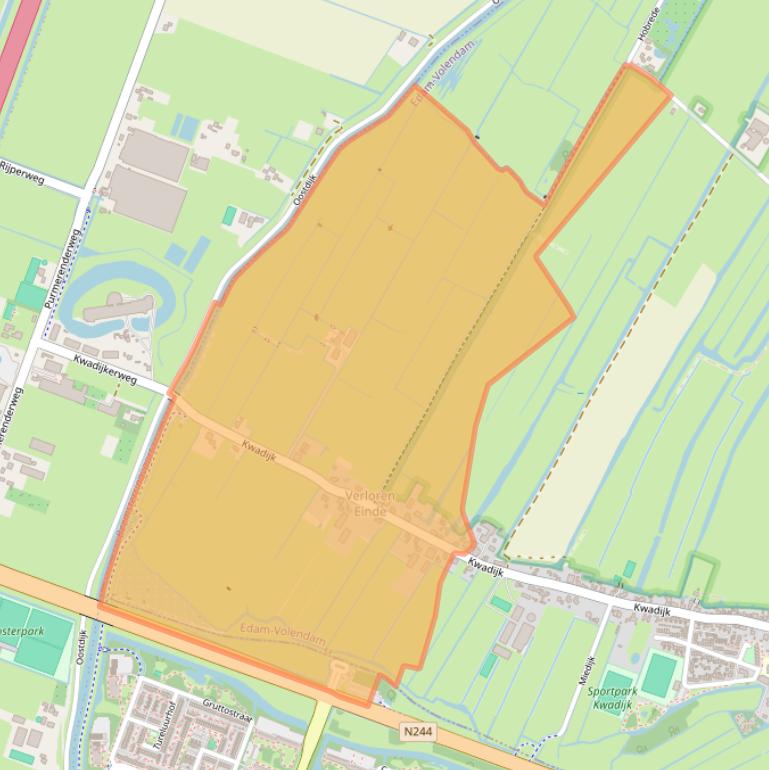 Kaart van postcodegebied 1471CA.