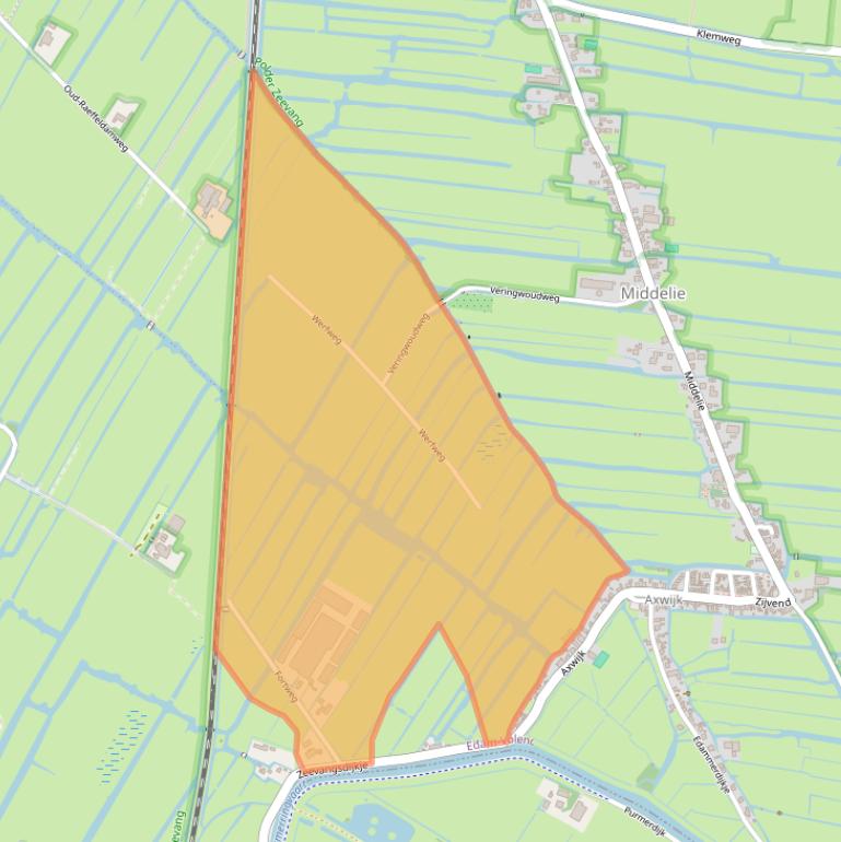 Kaart van postcodegebied 1471EB.