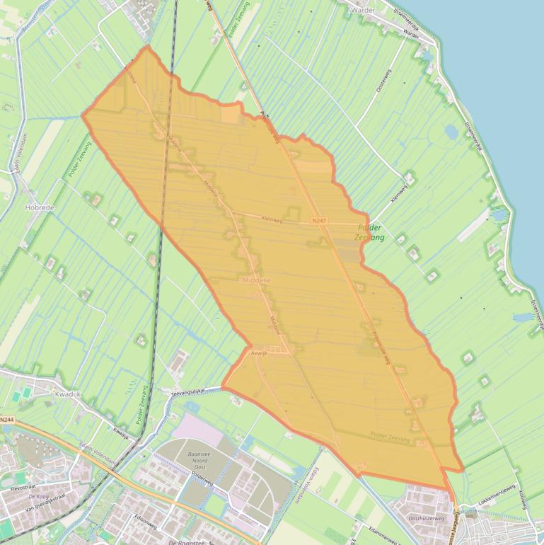 Kaart van postcodegebied 1472.