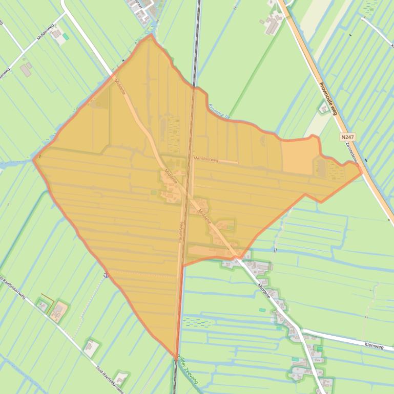 Kaart van postcodegebied 1472GN.