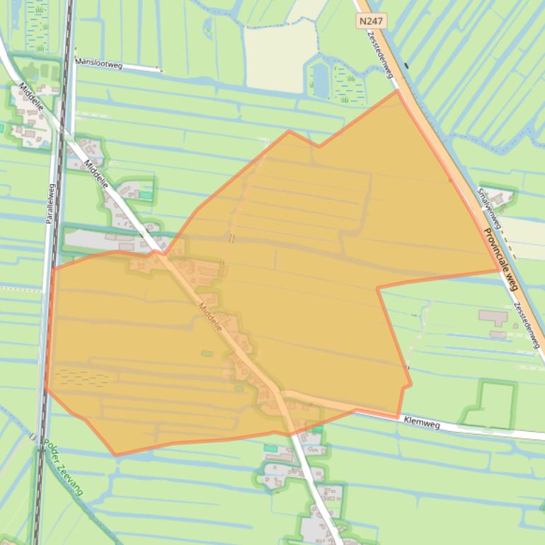 Kaart van postcodegebied 1472GP.