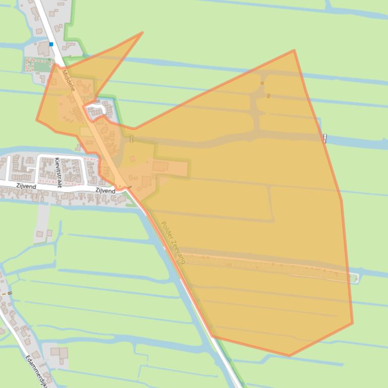 Kaart van postcodegebied 1472GV.