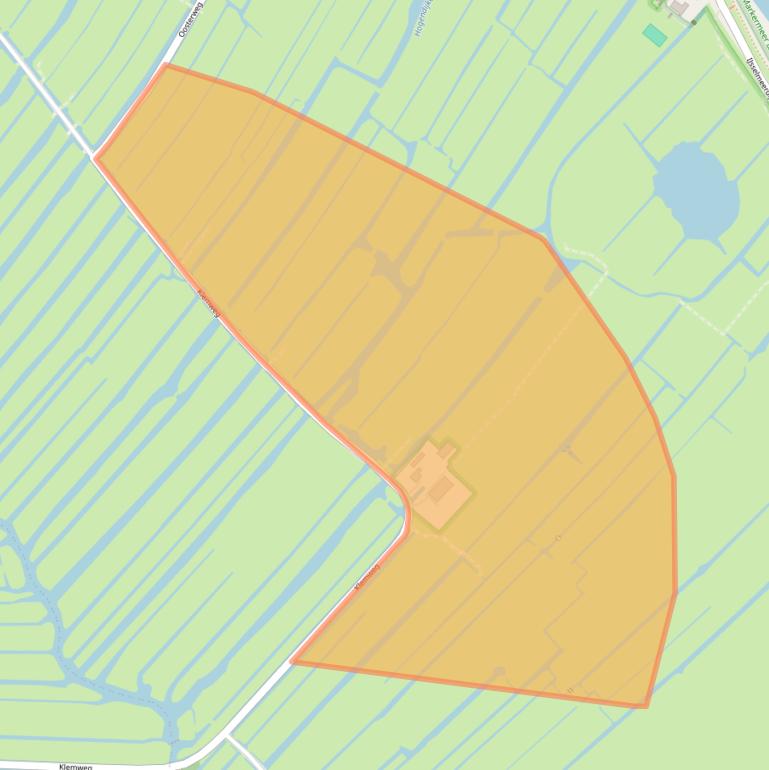 Kaart van postcodegebied 1473BE.