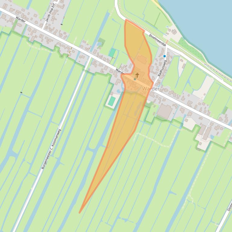 Kaart van postcodegebied 1473PH.