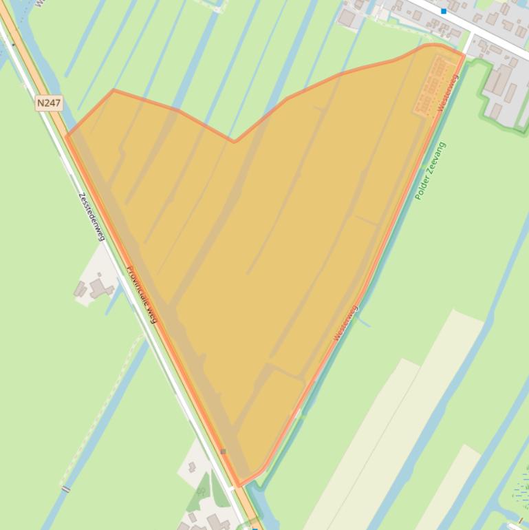 Kaart van postcodegebied 1473PM.