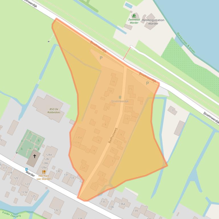 Kaart van postcodegebied 1473PN.