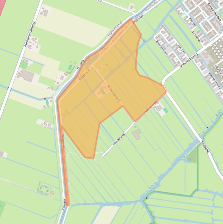 Kaart van postcodegebied 1474HC.