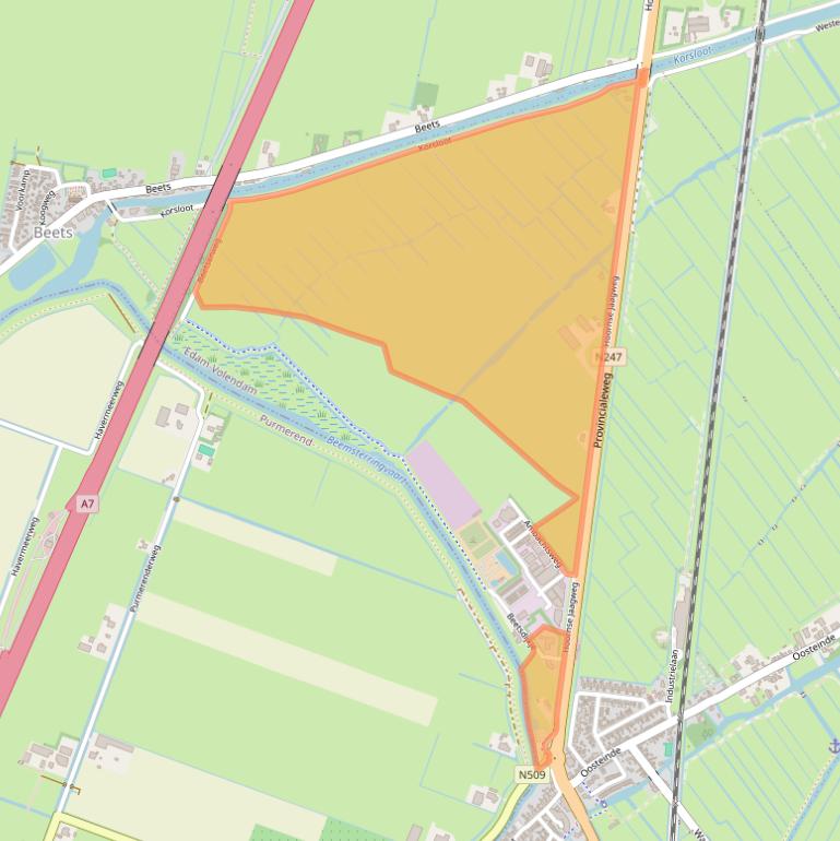 Kaart van postcodegebied 1474HM.