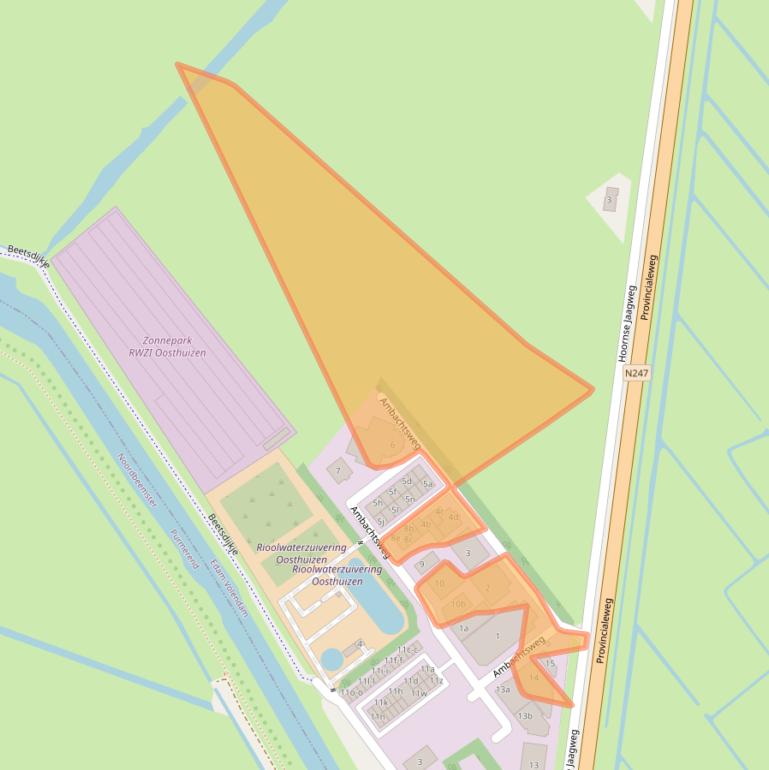 Kaart van postcodegebied 1474HW.