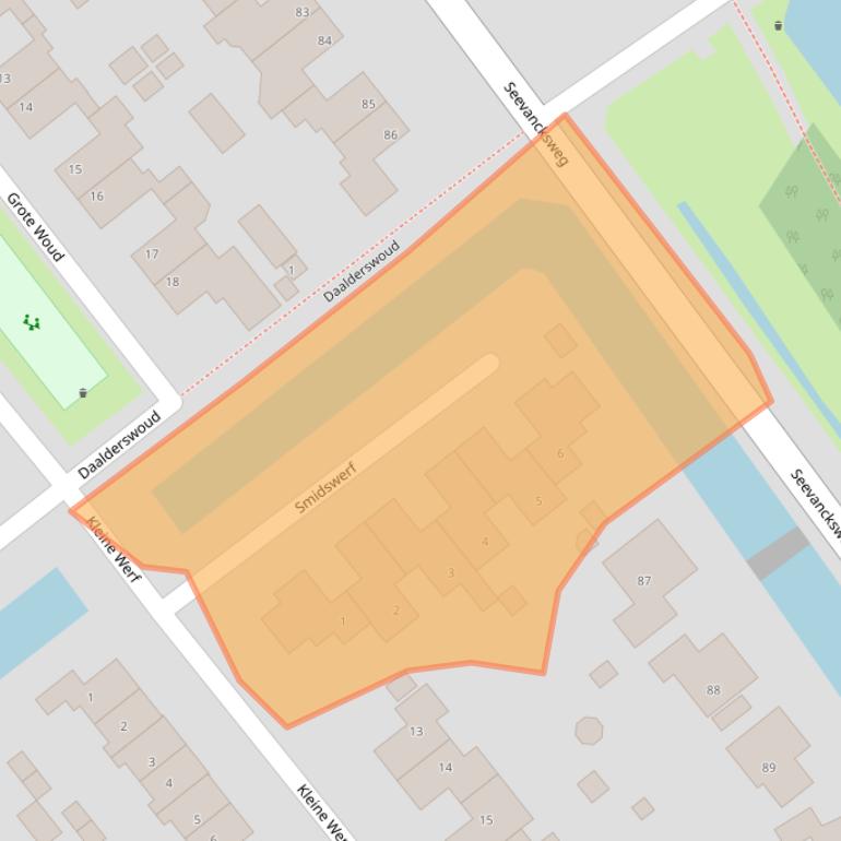 Kaart van postcodegebied 1474JJ.