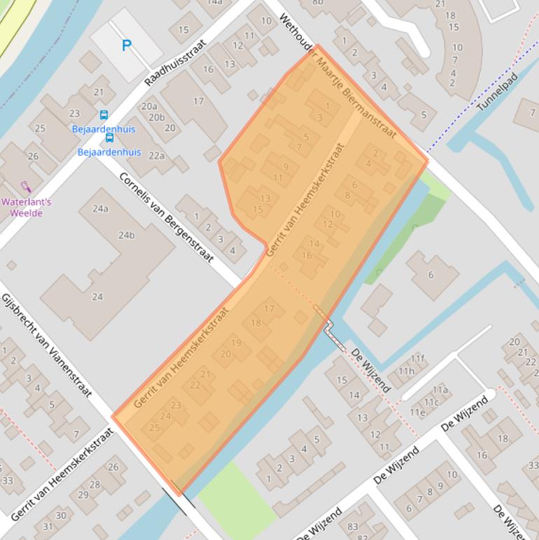 Kaart van postcodegebied 1474KB.