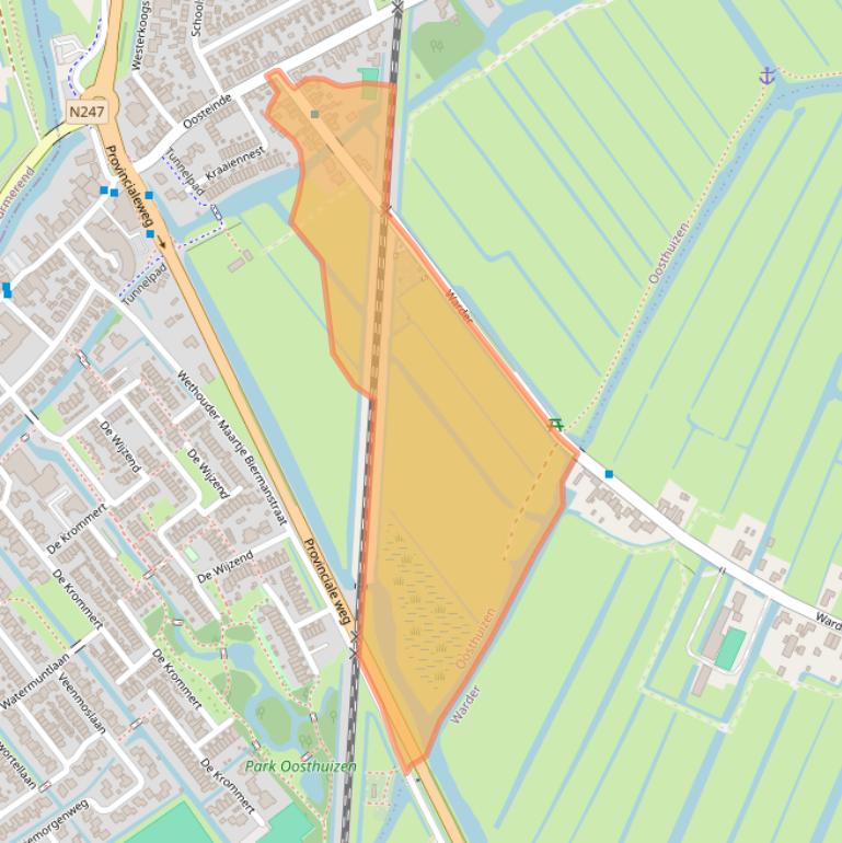 Kaart van postcodegebied 1474MA.