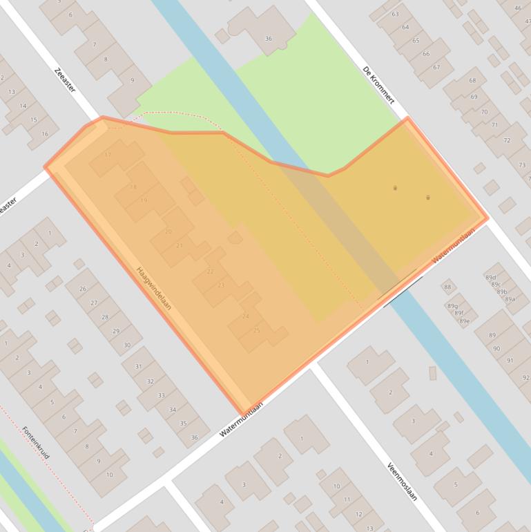 Kaart van postcodegebied 1474RB.