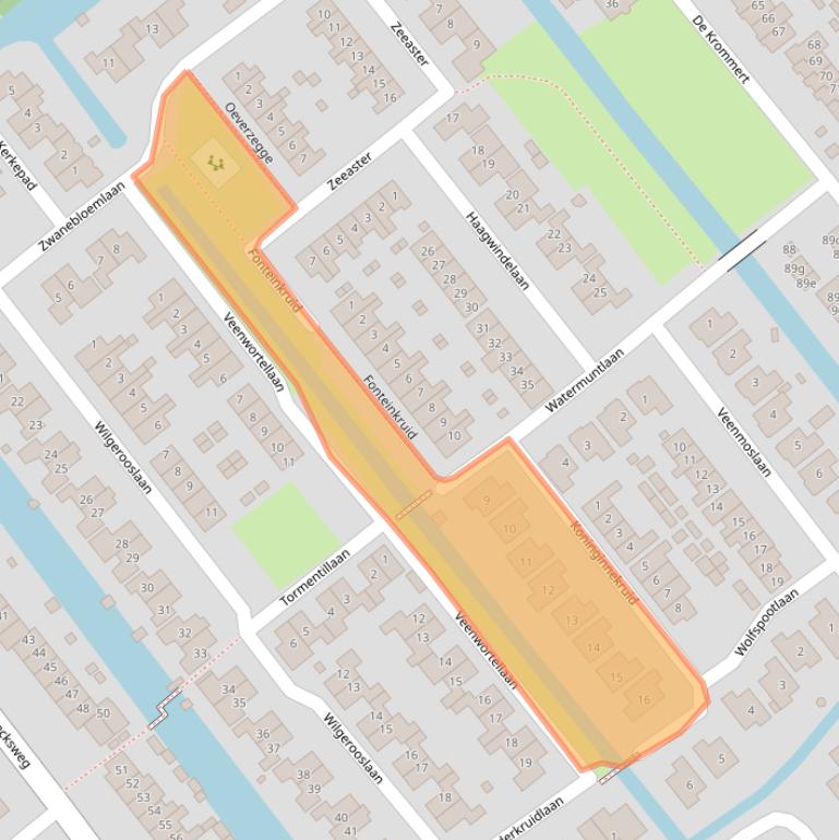 Kaart van postcodegebied 1474RV.