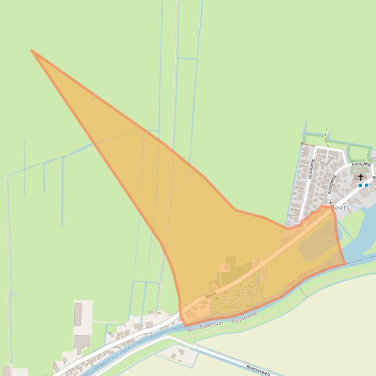 Kaart van postcodegebied 1475JE.