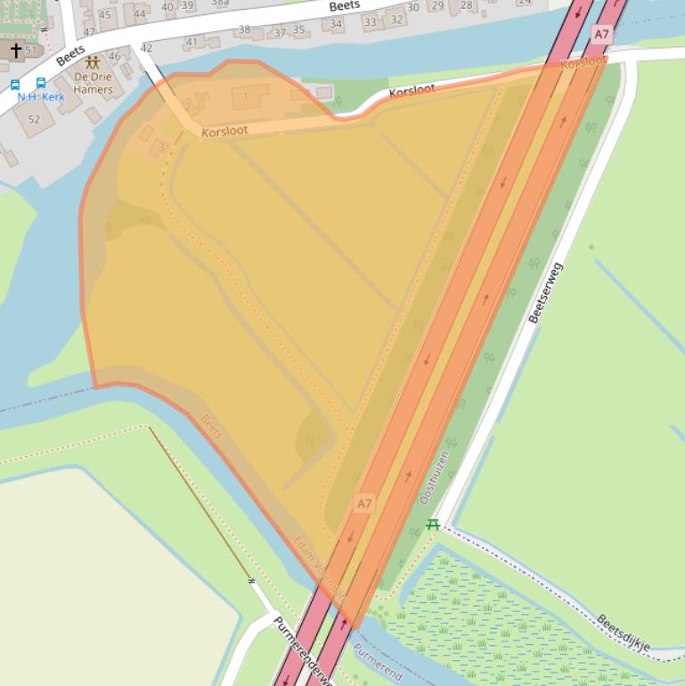 Kaart van postcodegebied 1475JK.