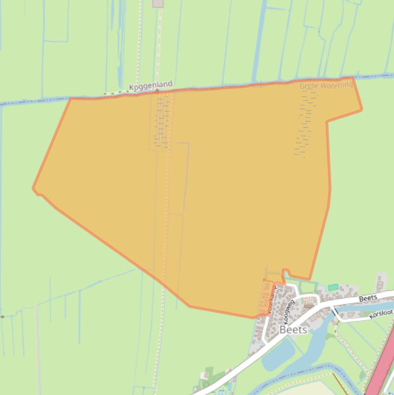 Kaart van postcodegebied 1475JP.