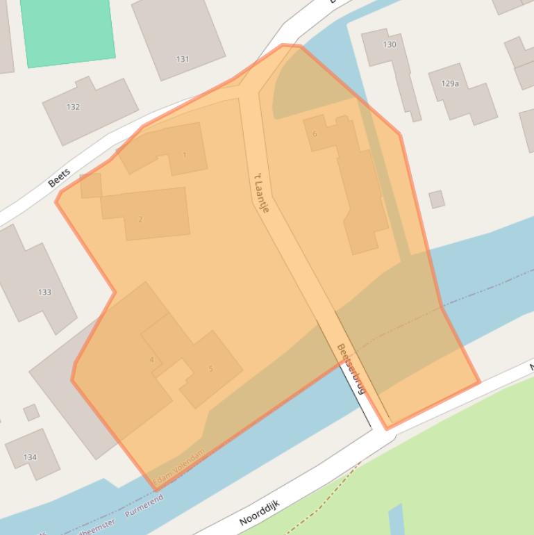 Kaart van postcodegebied 1475JS.