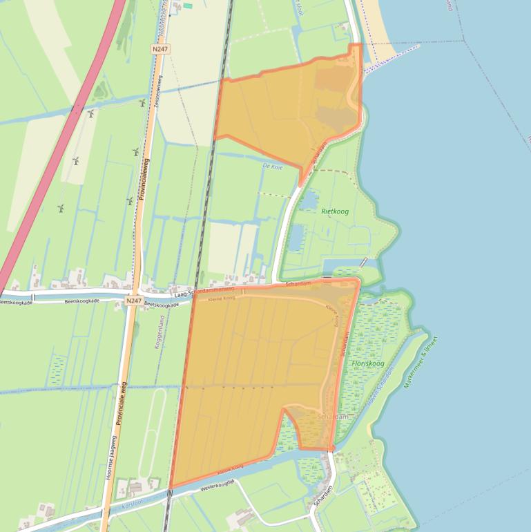 Kaart van postcodegebied 1476NB.