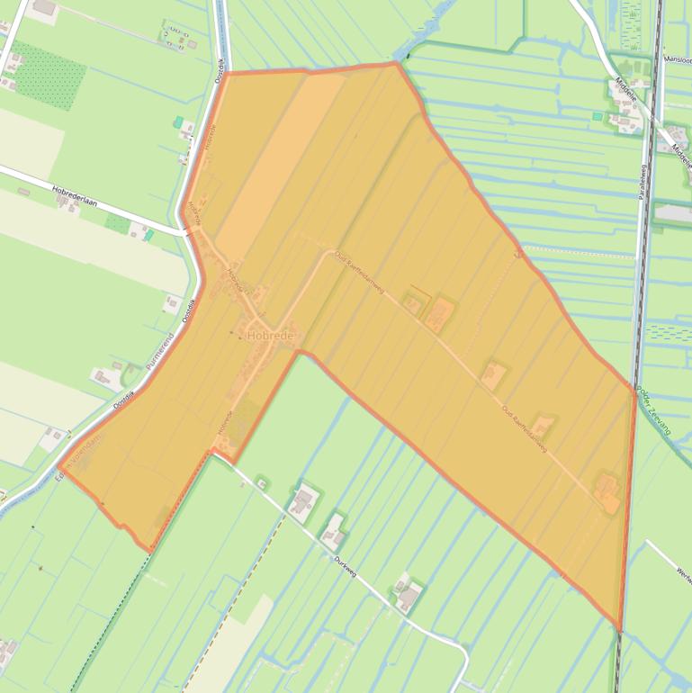 Kaart van postcodegebied 1477.