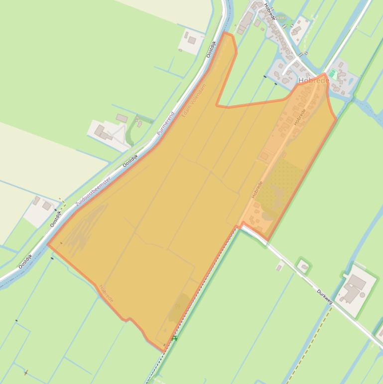 Kaart van postcodegebied 1477EK.