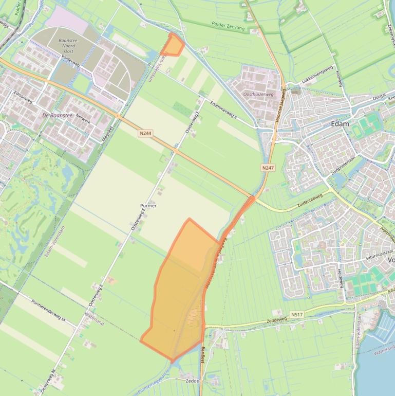 Kaart van postcodegebied 1481AS.