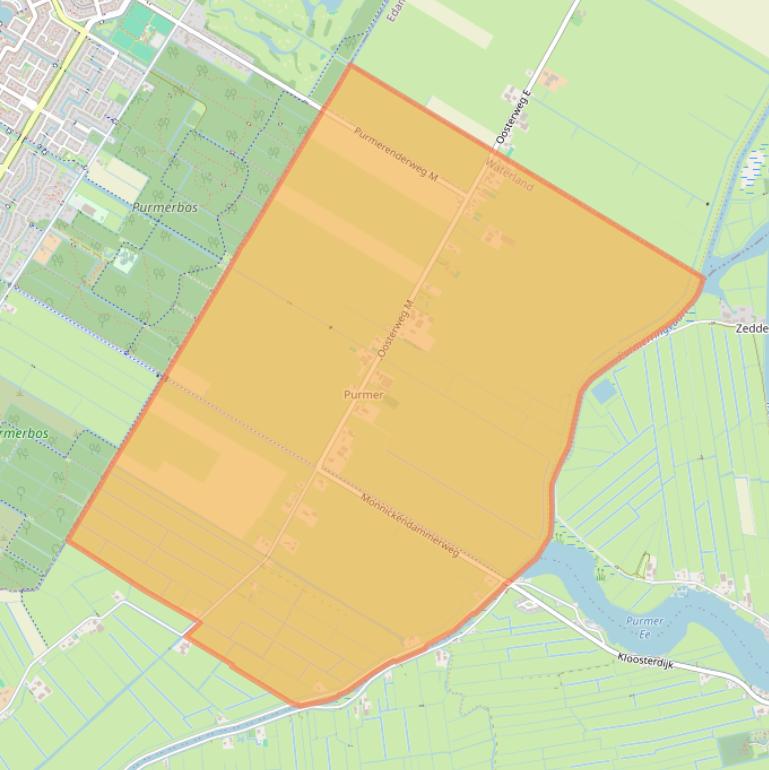 Kaart van postcodegebied 1482.