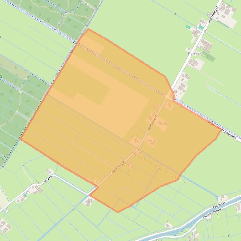 Kaart van postcodegebied 1482AH.