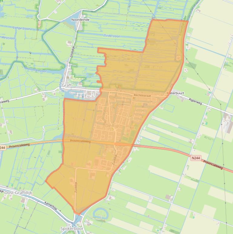 Kaart van postcodegebied 1483.