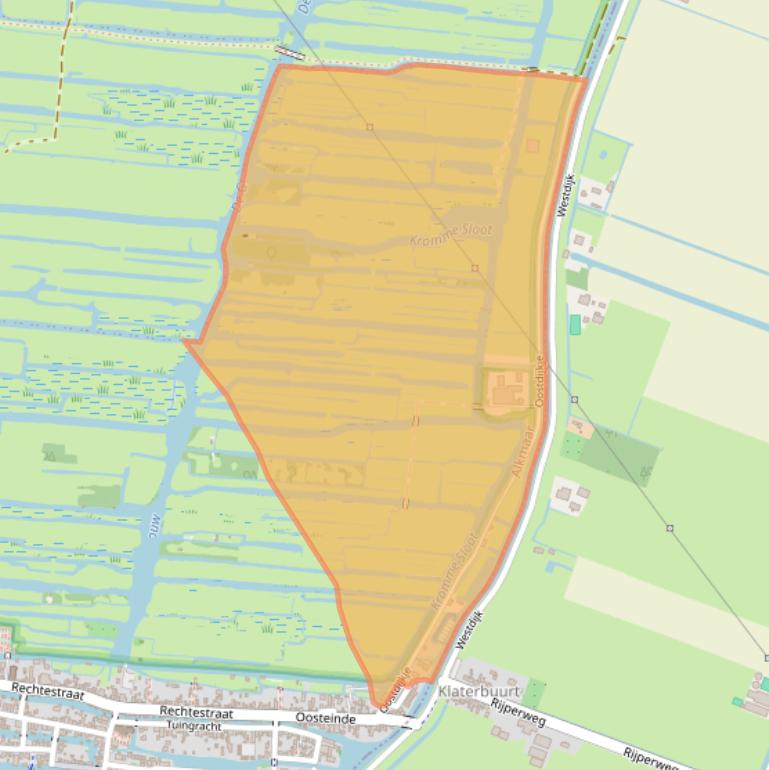 Kaart van postcodegebied 1483AA.
