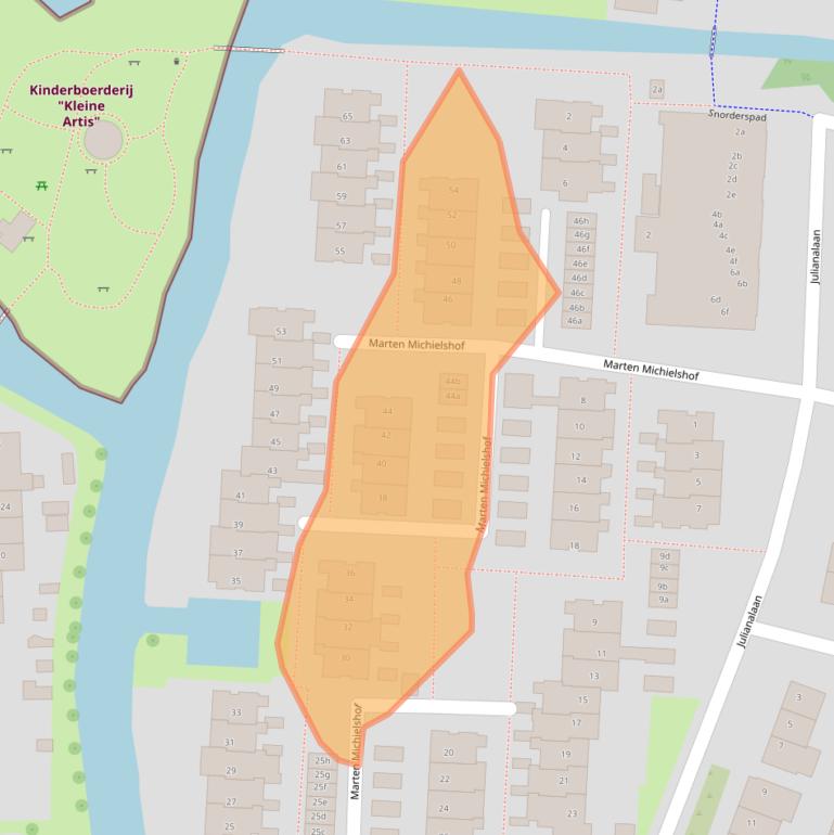 Kaart van postcodegebied 1483CD.