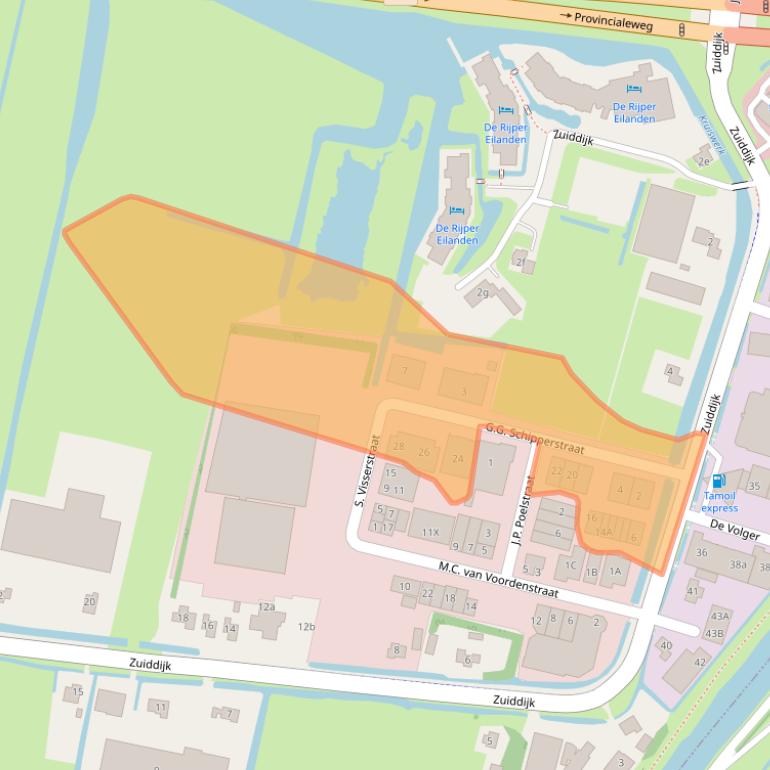 Kaart van postcodegebied 1483GE.