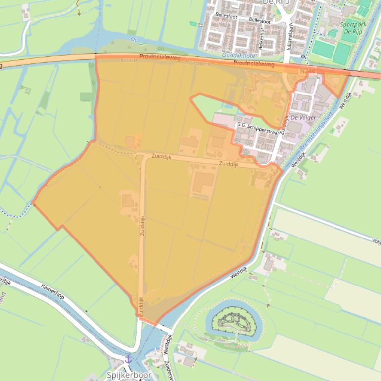 Kaart van postcodegebied 1483MA.