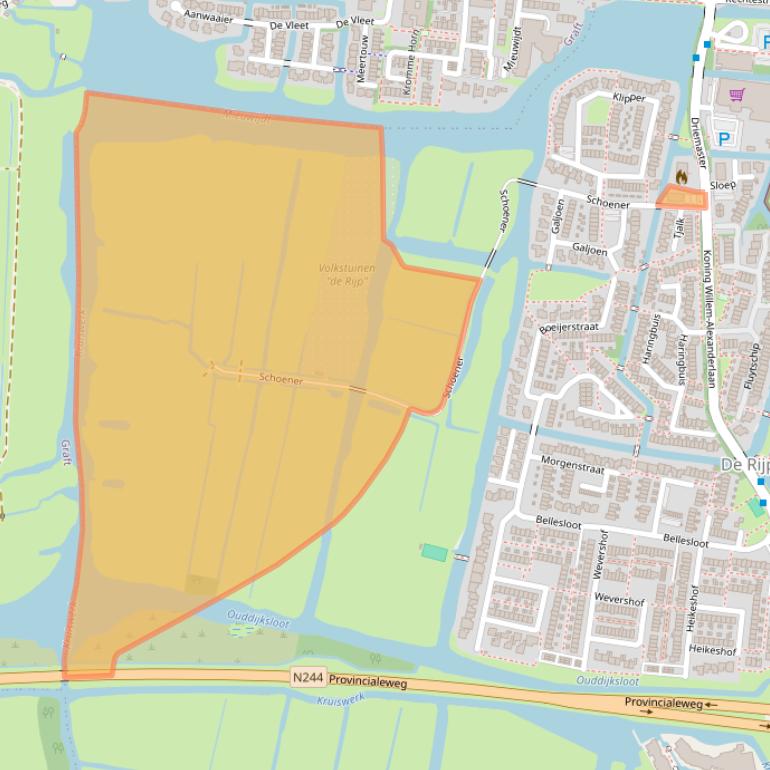 Kaart van postcodegebied 1483TP.