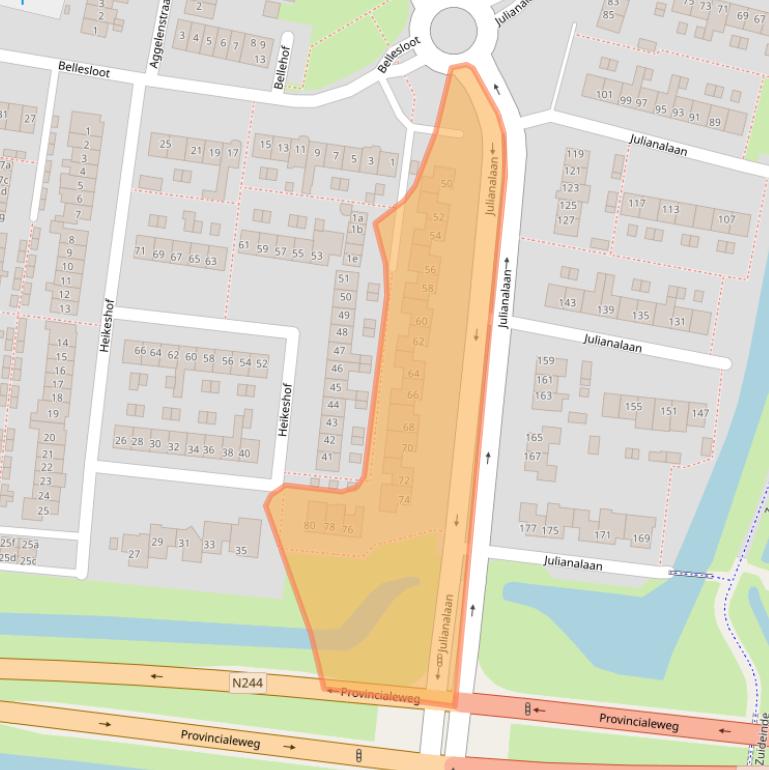 Kaart van postcodegebied 1483VM.